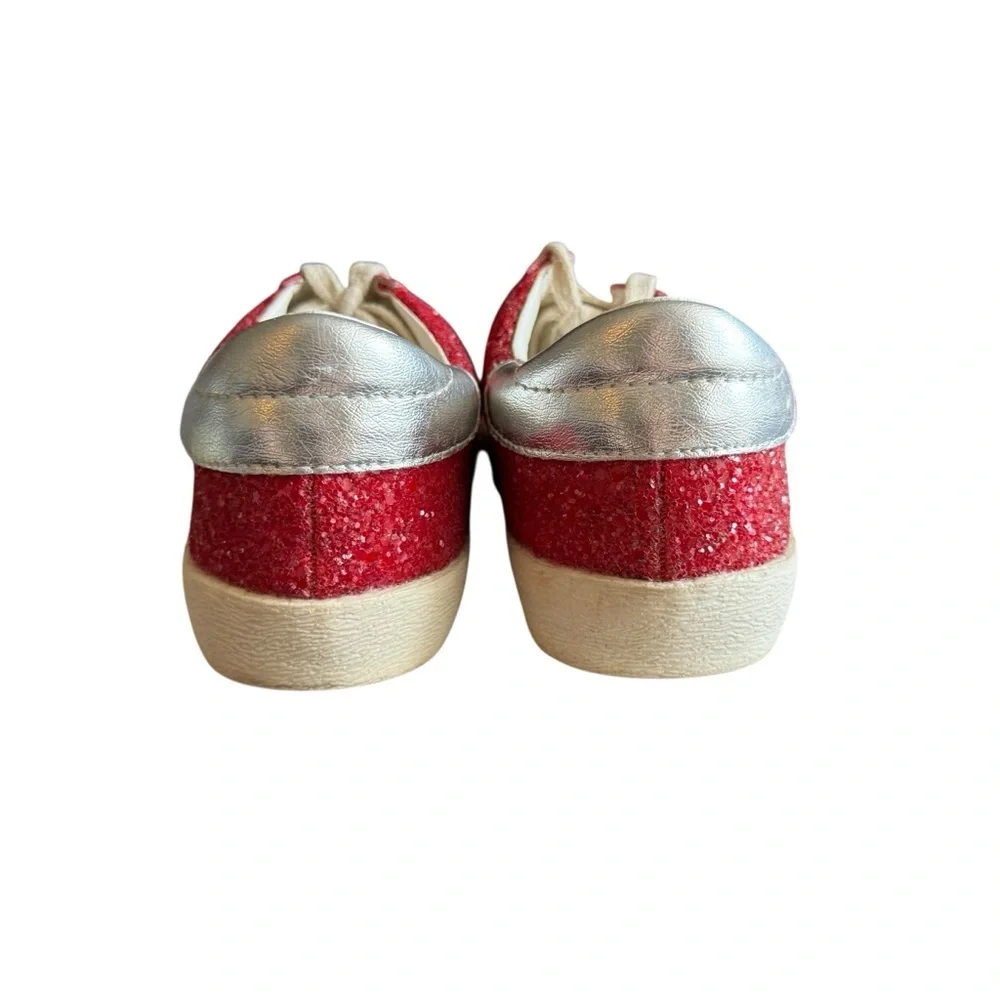 Mi.iM Skylar Rubber Sole Lace-up Glitter Leather Star Sneakers Women’s Size 6.5 - Picture 6 of 10